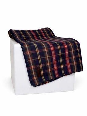 Ralph Lauren Home Alden Plaid Wool Cashmere Navy Throw Blanket 55 x 72 NWT $795